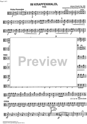 Im Krapfenwaldl Op.336 - Viola