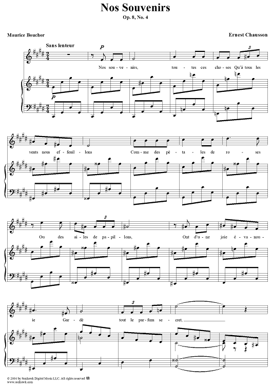 Nos Souvenirs, Op. 8, No. 4