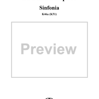 Sinfonia, from "La Finta Semplice", K46a (K51) - Full Score