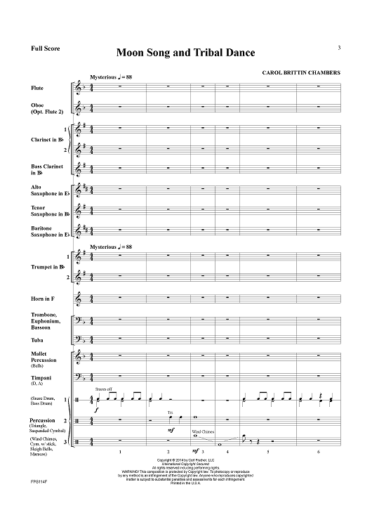 Moon Song and Tribal Dance - Score