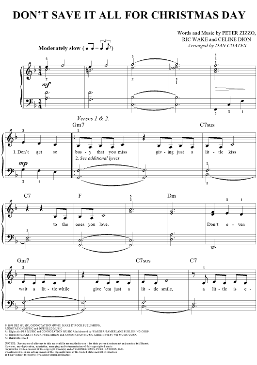 Don't Save It All For Christmas Day