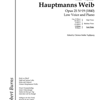 Hauptmanns Weib Op.25 No.19
