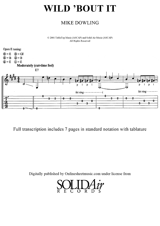 Wild 'Bout It (With Embedded Audio)