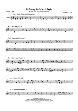 Refining the March Style (Warm-ups and Fundamentals) - Clarinet 2 in Bb