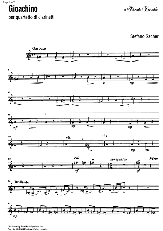Gioachino - Clarinet in B-flat