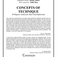 Concepts of Tehnique - 36 Register studies for Bass Clef  Euphonium