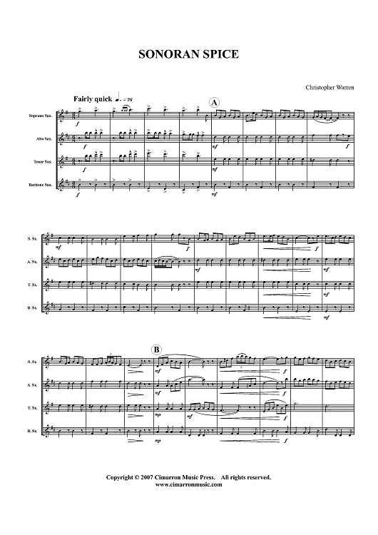 Sonoran Spice - Score