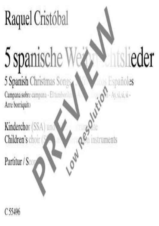 5 Spanish Christmas Songs - Choral Score