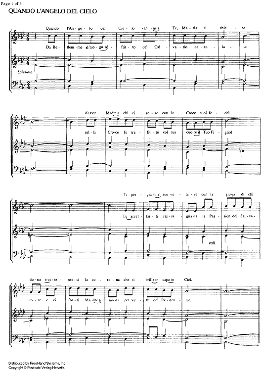 Quando l'angelo del cielo