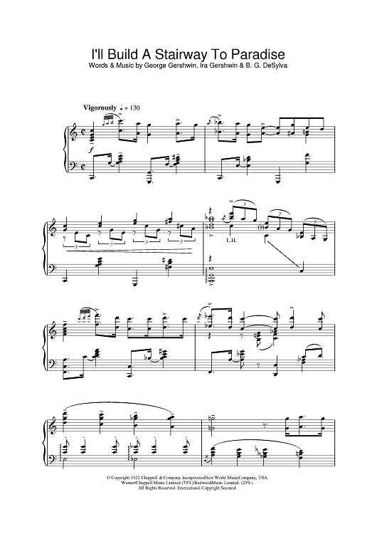 I'll Build A Stairway To Paradise" Sheet Music by Gershwin for