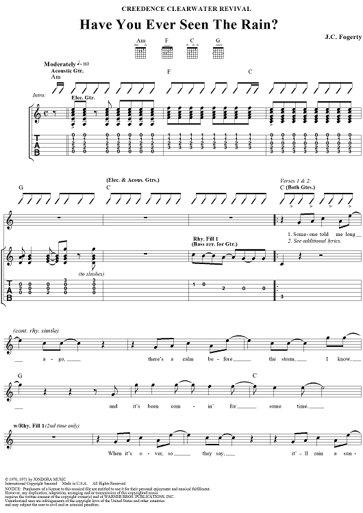 Have You Ever Seen the Rain?