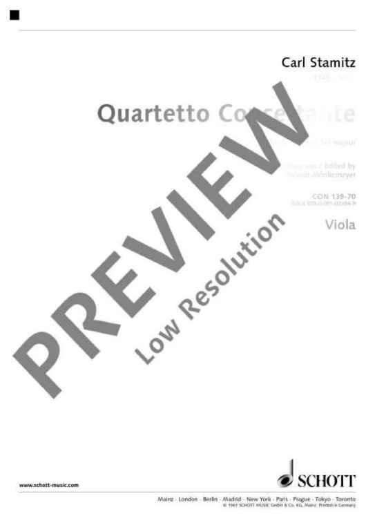 Quartet concertante G Major - Viola