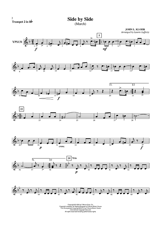 Side by Side (March) - Trumpet 2 in Bb