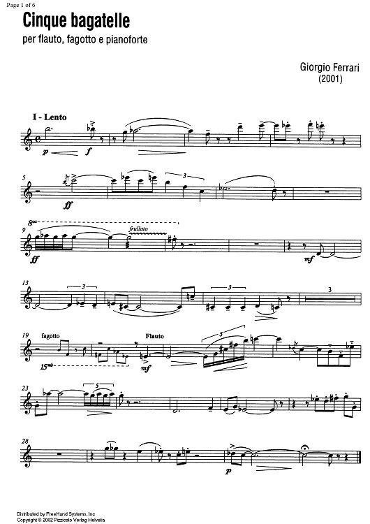 5 bagatelle (5 bagatels) - Flute