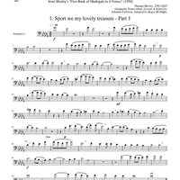 Two Madrigals, Vol. 2 - from Morley's "First Book of Madrigals to 4 Voices" (1594) - Trombone 2