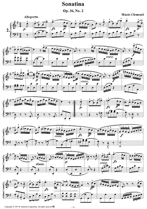 Six Progressive Sonatinas, Op. 36, No. 2: Allegretto