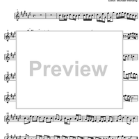 Three Part Sinfonia No.12 BWV 798 A Major - E-flat Alto Saxophone