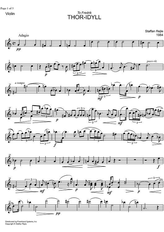 Thor-Idyll - Violin