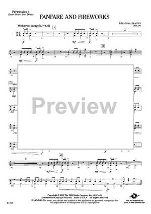 Fanfare and Fireworks - Percussion 1