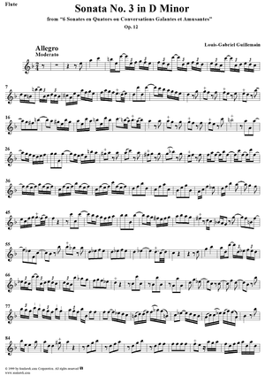 Sonata No. 3 in D Minor - Flute