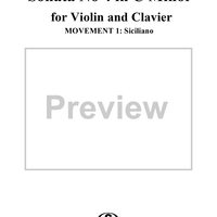 Violin Sonata No. 4, Movement 1 - Piano Score