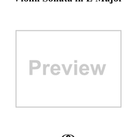 Violin Sonata in E major, Op. 1, No. 15