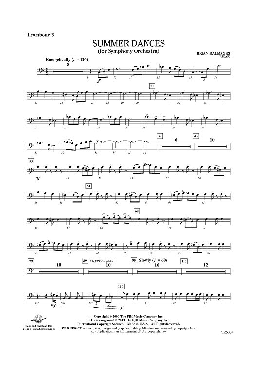 Summer Dances - Trombone 3