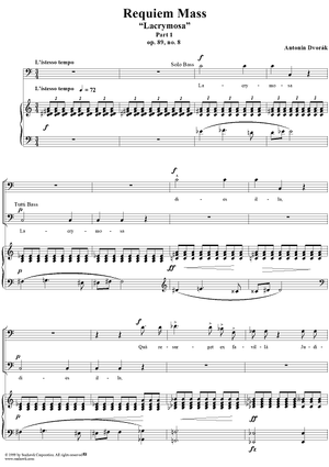 Requiem Mass, Op. 89, Part 1, No. 8, "Lacrymosa"
