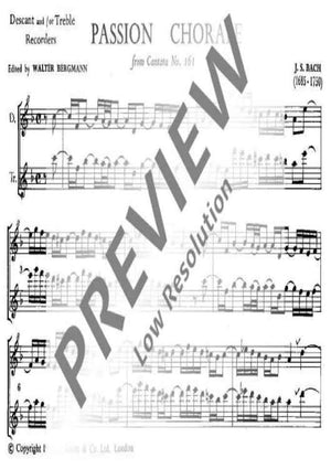 from Cantata No. 161 - Recorders