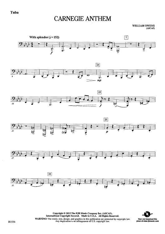 Carnegie Anthem - Tuba