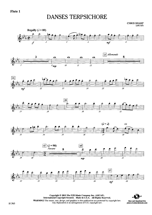 Danses Terpsichore - Flute 1