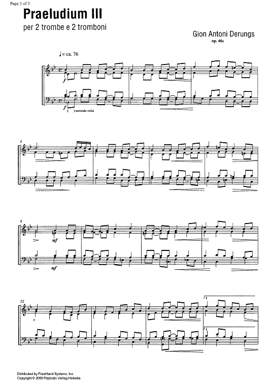 Praeludium III Op.46c - Score