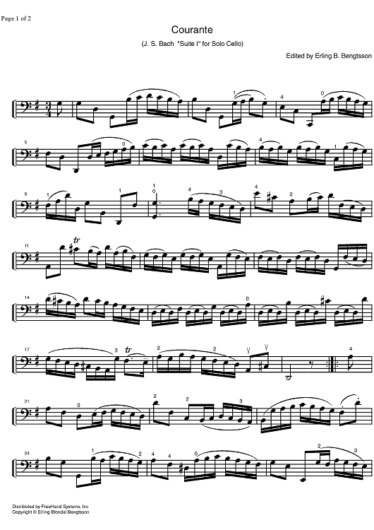 Suite No. 1 G Major BWV 1007 - Cello