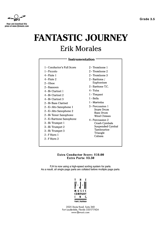 Fantastic Journey - Score Cover