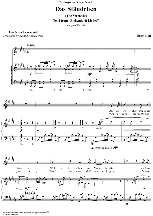 Eichendorff Lieder No. 04 - Das Ständchen