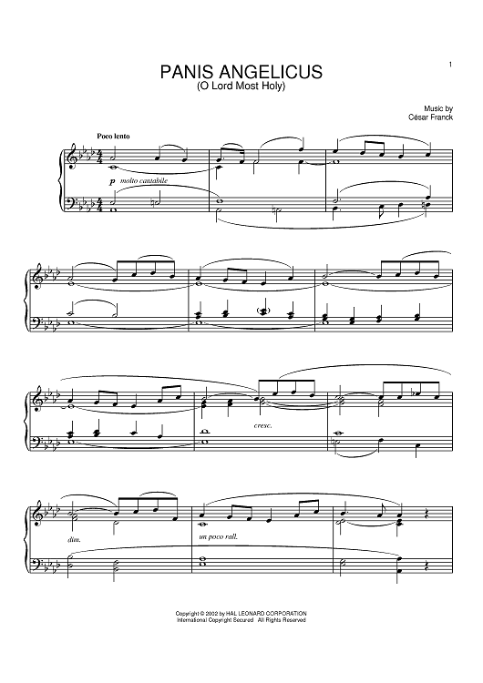 Panis Angelicus (O Lord Most Holy)