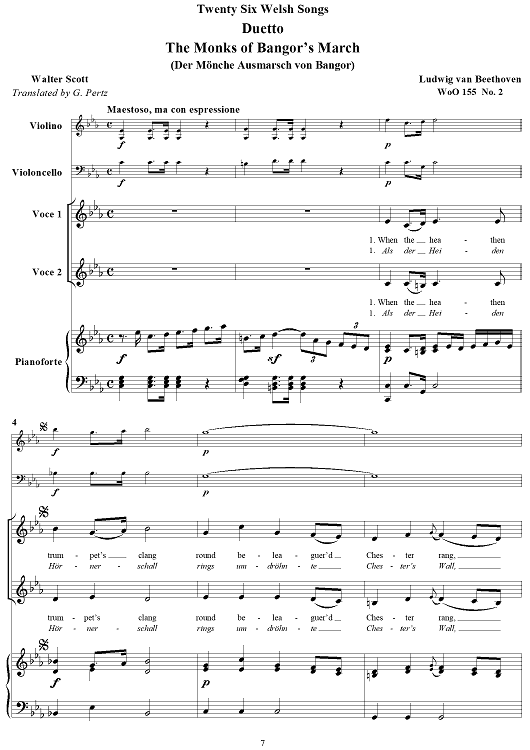 The Monks Of Bangor's March - from 26 Welsh Songs