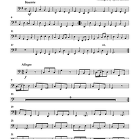 Water Music Selections for Trombone Quartet - Bass Trombone