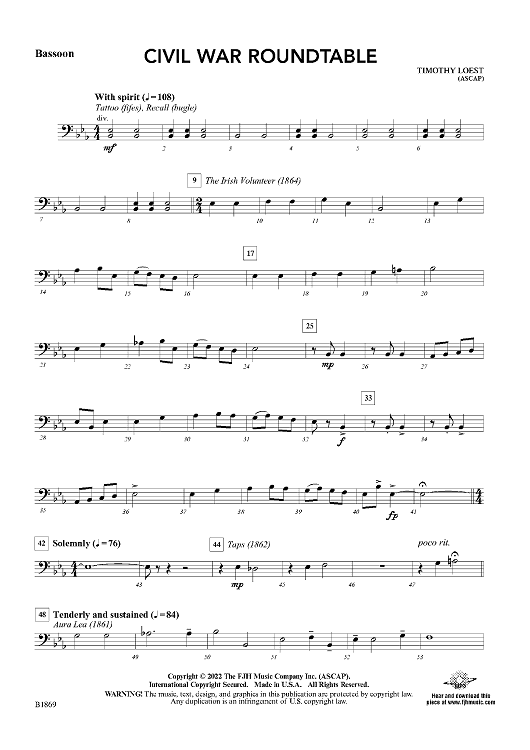 Civil War Roundtable - Bassoon