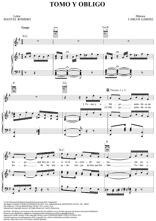 Tomo y Obligo