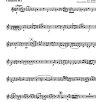 Allegro from "String Quartet 17" - Clarinet 2 in B-flat
