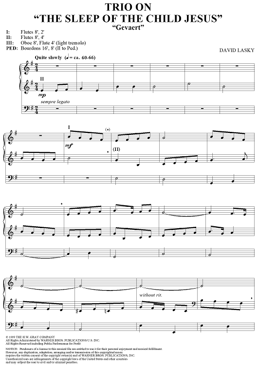 Trio on "The Sleep of the Child Jesus"