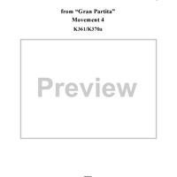 Serenade no. 10 in B-Flat Major, Movement 4, K361(K370a)  ("Gran Partita") - Full Score