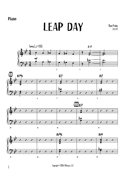 Leap Day - Piano
