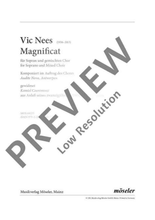 Magnificat - Choral Score