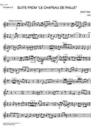 Suite from Le Chapeau de Paille - Trumpet in C