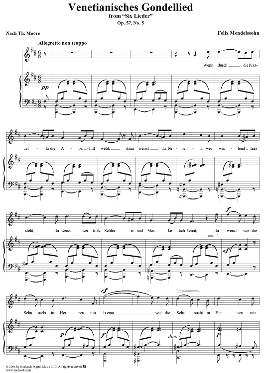 Six Lieder, Op. 57, No. 5: 