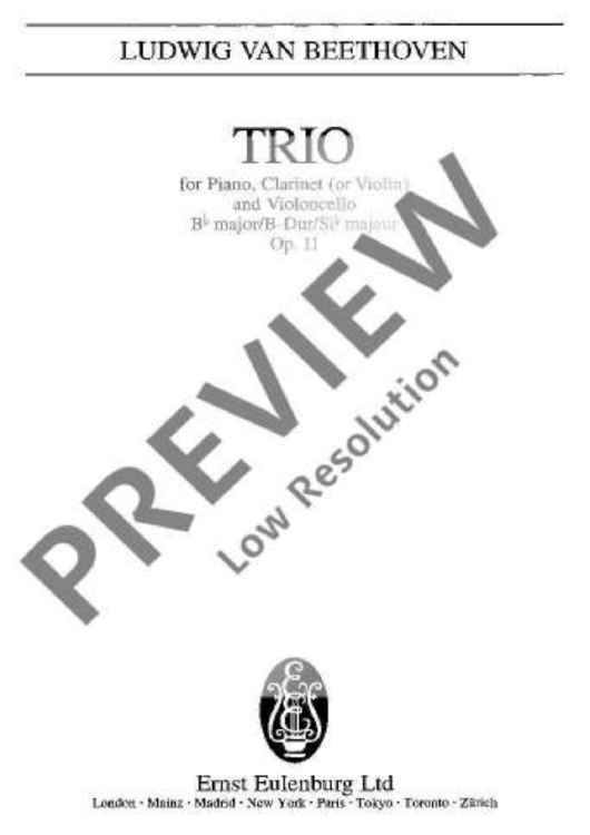 Piano Trio No. 4 Bb major in B flat major - Full Score