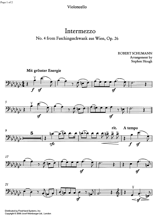 Intermezzo No. 4 - Cello