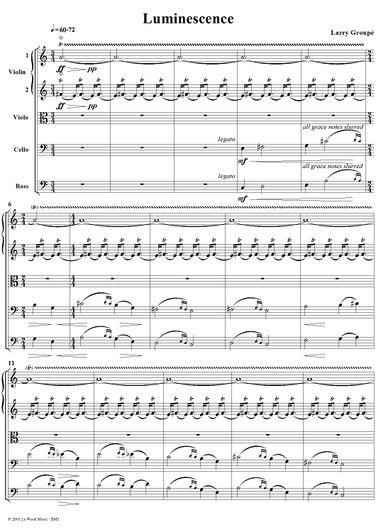 Luminescence - Score